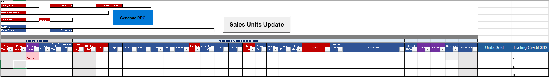 Buyer Promo Tracker workbook saved to a shared path